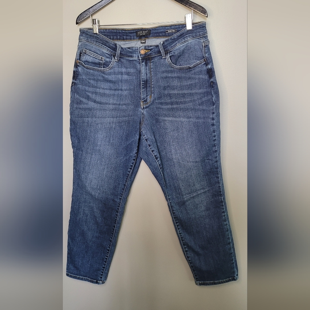 Judy Blue Slim Fit Ankle Women's Jeans 16 Denim Classic Stretch Medium Wash
